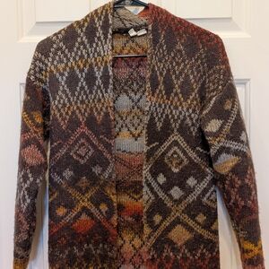 Moth Multicolor Geometric Cardigan